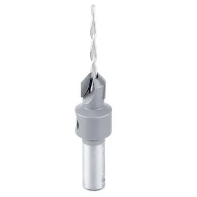 Amana 55600 Carbide Tipped Countersink Taper 4 Screw 3/8 D x 3/32 Drill D x 5/16 Round Shank