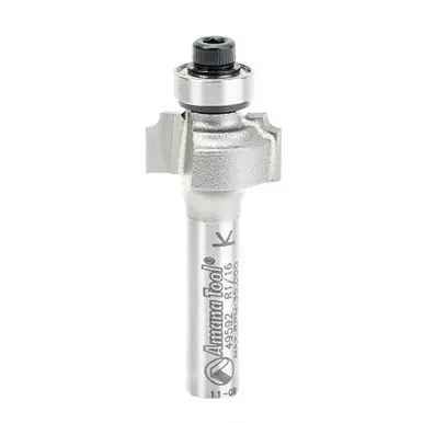 Amana 49592 Carbide Tipped Beading 1/16 R x 5/8 D x 5/16 CH x 1/4" Shank Router Bit