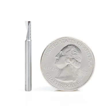 Amana 51371 Metric Spiral O-Single Flute, Aluminum Cutting 3 D x 8 CH x 3 Shank x 30mm Long Up-Cut