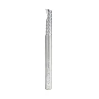 Amana 51375 Spiral O-Single Flute, Aluminum Cutting 3/16 D x 5/8 CH x 3/16 Shank x 2" Up-Cut Router