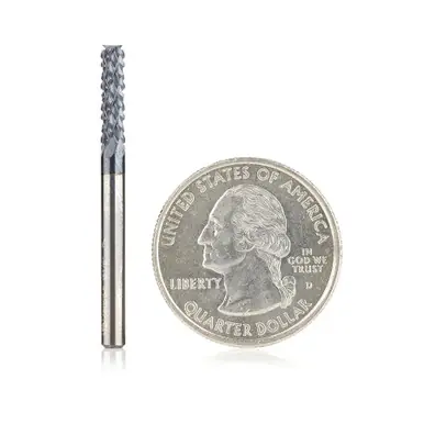 Amana 48050-E High Performance End Mill 1/8 D x 1/2 CH x 1/8 Shank x 1-1/2" Fiberglass and Composite