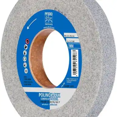PFERD 48214 8" x 1" Convolute Wheel 3" A.H. - SiC Fine (MH) 8SF