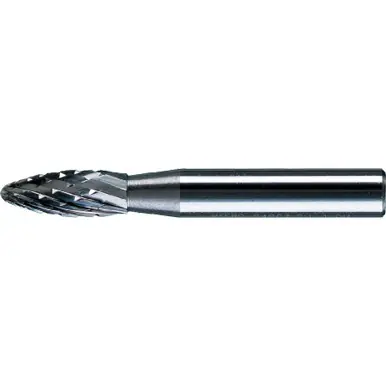 PFERD 24863 Carbide Bur - Flame Shape, DIA Cut 1/4" x 5/8" x 1/4" Shank - SH-1