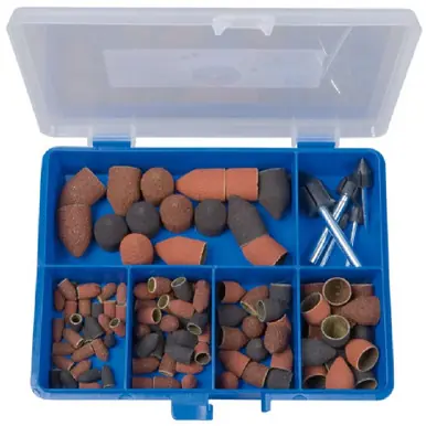 PFERD 46095 POLICAP Abrasive Cap Set 110 Pieces - Shape G