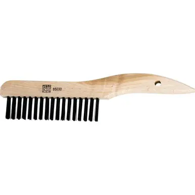 PFERD 85030 Shoe Handle Scratch Brush 2x17 Rows, CS Wire, Wooden Block (12pk)