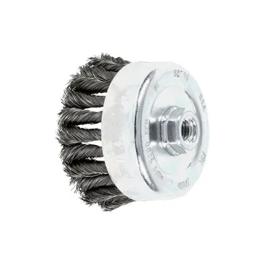 PFERD 82716 4" COMBITWIST Knot Cup Brush .014 CS Wire, 5/8-11 Thread (ext.)