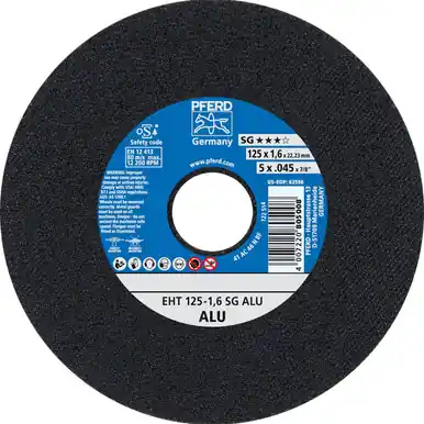 PFERD 63596 5" x .045" Cut-Off Wheel 7/8" AH 1.6mm A 46 N SG ALU Type 1 (25pk)