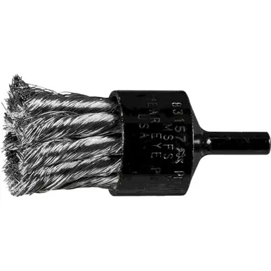 PFERD 83157 1" Knot Wire End Brush Straight Cup .010 SS Wire 1/4" Shank (10pk)