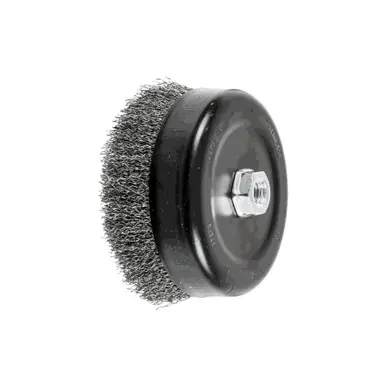 PFERD 82638 6" Crimped Wire Cup Brush .020 SS Wire, 5/8-11 Thread (ext.)