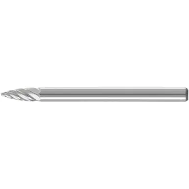 PFERD 23357 Carbide Bur, Tree Shape Pointed, INOX Cut 1/8" x 1/4" x 1/8" Shank