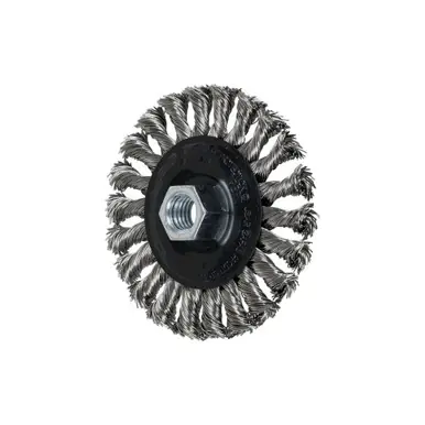 PFERD 82284 4" Standard Twist Knot Wheel .020 SS Wire, 5/8-11 Thread (10pk)