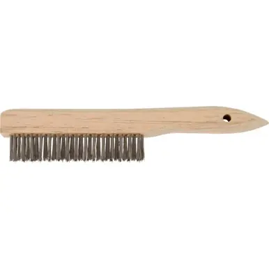 PFERD 85053 Shoe Handle Scratch Brush - Economy 4x16 Rows Stainless Wire (12pk)