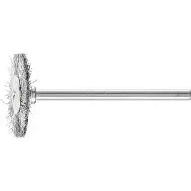 PFERD 83212 1" Miniature Mtd. Wheel Brush .005 SS Wire, 1/8" Stem (36pk)