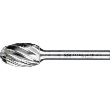 PFERD 24665 Carbide Bur - Oval Shape, ALU/NF Cut 5/8" x 1" x 1/4" Shank - SE-6