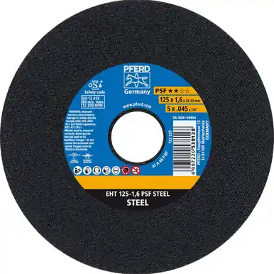 PFERD 69954 5" x .045" Cut-Off Wheel, 7/8" AH A P PSF - 46 Grit - Type 1 (25pk)