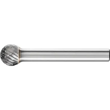 PFERD 24562 Carbide Bur - Ball Shape, DBL Cut 3/8" x 5/16" x 1/4" Shank - SD-3