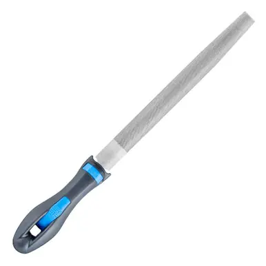 PFERD 11027P 10" Half Round File - DIY Packaged Second Cut w/ Handle