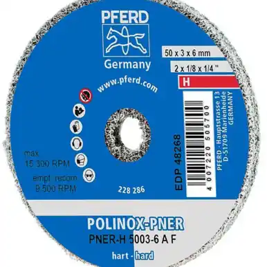 PFERD 48268 2" x 1/8" Unitized Wheel 1/4" A.H., A/O Fine (H) 8AM (10pk)