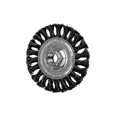 PFERD 82153 4" Standard Twist Knot Wheel .014 CS Wire, 5/8-11 Thread (10pk)