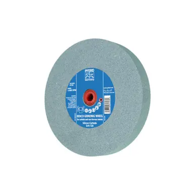 PFERD 61793 7" x 1" Vitrified Bench Wheel 1" A.H., Silicon Carbide, 120 Grit