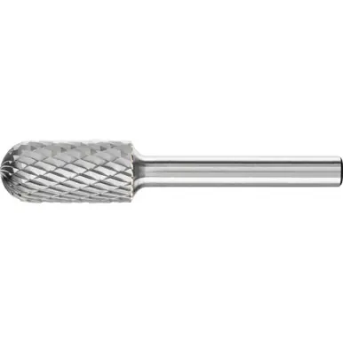 PFERD 24462 Carbide Bur, Cylind. Radius End, DBL Cut 1/2" x 1" x 1/4" Shank