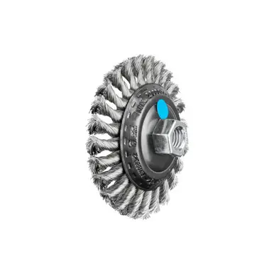 PFERD 82317 4" Knot Mini Bevel Brush .014 SS Wire, 5/8-11 Thread (5pk)