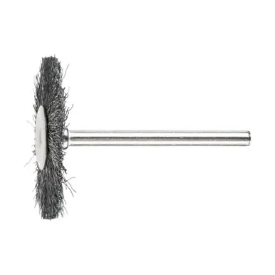PFERD 83205 1-1/4" Miniature Mtd. Wheel Brush .005 CS Wire, 1/8" Stem (36pk)