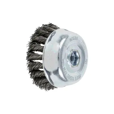 PFERD 82538 3-1/2" Knot Wire Cup Brush .020 CS Wire, 5/8-11 Thread (int.)