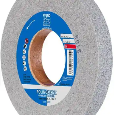 PFERD 48215 8" x 1" Convolute Wheel 3" A.H. - SiC Fine (H) 9SF