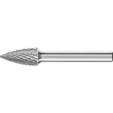 PFERD 24803 Carbide Bur, Tree Shape Pointed, DIA Cut 3/8" x 3/4" x 1/4" Shank