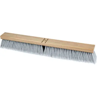 PFERD 89301 24" Medium Sweep Contractor Floor Brush Brown Synthetic, Silver Flag Case, 3" Trim