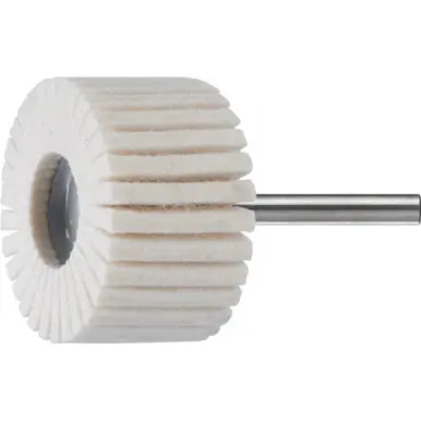 PFERD 48540 1" Mounted Felt Flap Wheel, 3/8" Thick 1/4" Shank, Soft Grade (5pk)
