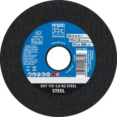 PFERD 69947 - 4-1/2" x .040" Cut-Off Wheel, 7/8" AH A 60 S SG - Type 1 (25pk)