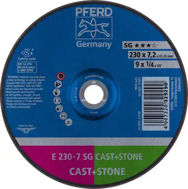 PFERD 61505 9" x 1/4" Grinding Wheel 7/8" AH C24S SG for Masonry Type 27 (10pk)