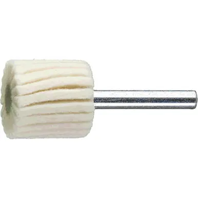 PFERD 48542 1" Mounted Felt Flap Wheel, 1" Thick 1/4" Shank, Soft Grade (5pk)