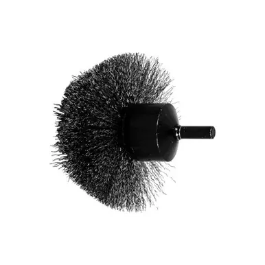 PFERD 82938 3" Circular Mounted End Brush .008 SS Wire, 1/4" Shank (10pk)