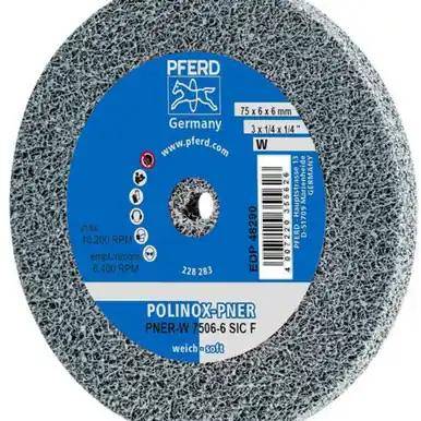 PFERD 48290 3" x 1/4" Unitized Wheel 1/4" A.H., SiC Fine (W) 2SF (5pk)