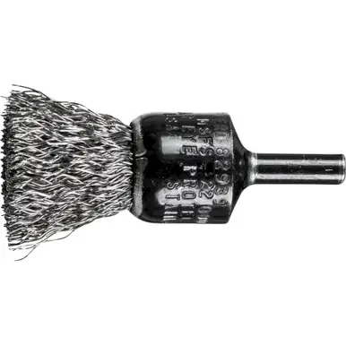 PFERD 82989 3/4" Crimped Wire End Brush .014 SS Wire, 1/4" Shank (10pk)
