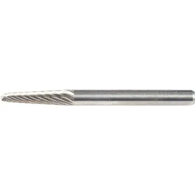 PFERD 23451 Carbide Bur, 14 degree Taper, SGL Cut 1/8" x 1/2" x 1/8" Shank