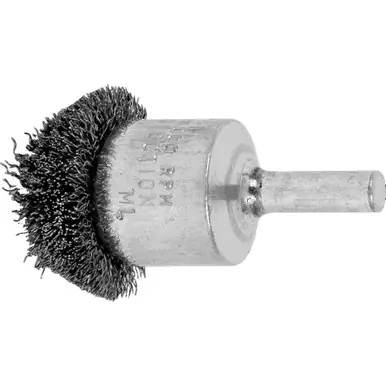 PFERD 82926 1-1/4" Circular Mounted End Brush .008 CS Wire, 1/4" Shank (10pk)