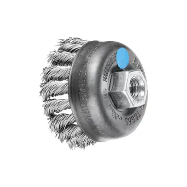 PFERD 82856 2-3/4"COMBITWIST Knot Cup Brush .020 SS Wire, 5/8-11 Thread (ext.) (5pk)