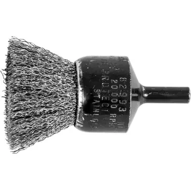 PFERD 82993 1" Crimped Wire End Brush .010 SS Wire, 1/4" Shank (10pk)