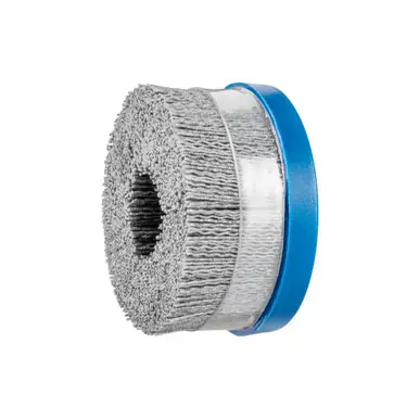 PFERD 84128 4" M-BRAD Composite Disc Brush, 7/8" AH Crimped Filament, .040 SiC 80 Grit
