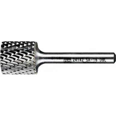 PFERD 24142 Carbide Bur, Cylind. Plain End, DBL Cut 3/4" x 3/4" x 1/4" Shank