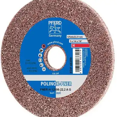 PFERD 48359 5" x 1/4" Unitized Wheel 7/8" A.H., A/O Coarse (H) 8AC (5pk)