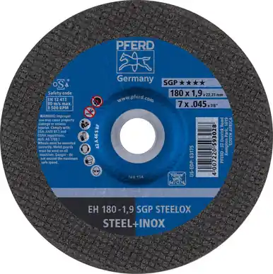 PFERD 63175 - 7" x .04 - 5" Cut-Off Wheel, 7/8" AH A 46 S SGP-INOX - Type 27 (25pk)