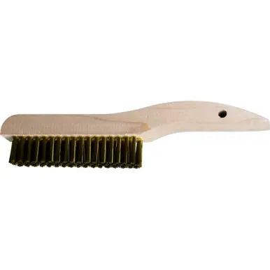 PFERD 89553 Shoe Handle Platers Brush 4 Rows, .005 Brass (12pk)