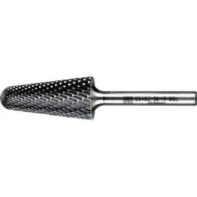 PFERD 25192 Carbide Bur, 14 degree Taper, DBL Cut 3/4" x 1_" x 1/4" Shank, SL-7