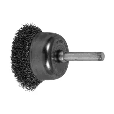 PFERD 82822 1-3/4" Crimped Shank Mtd Cup .006 CS Wire, 1/4" Shank (10pk)