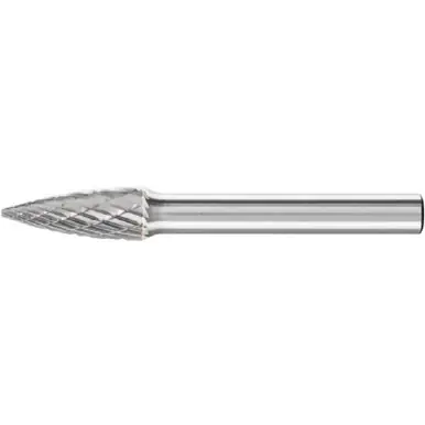 PFERD 25142 Carbide Bur, 14 degree Taper, DBL Cut 5/16" x 7/8" x 1/4" Shank